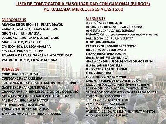 Apoyo fuera de Burgos