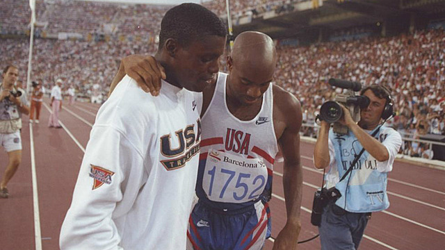 Carl Lewis y Mike Powell