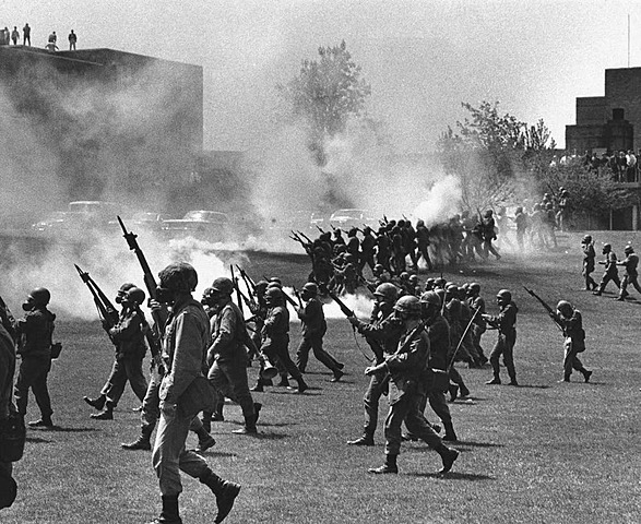 Key Event: 1970  National Guard toops shot into a group of protesters demonstrating again the US invasion of Cambodia