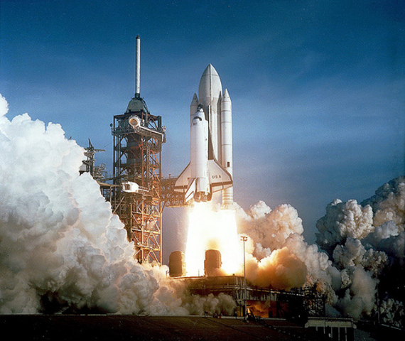 First American space shuttle launched