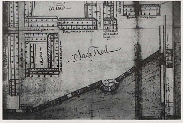 Un dibujo ilustra la plaza del mar