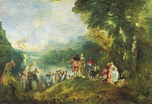 Watteau retrató en sus lienzos una naturaleza amable y escenas pastoriles