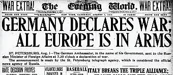 Germany declares war on Russia.