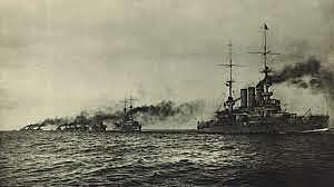 The British begin a naval blockade of Germany.