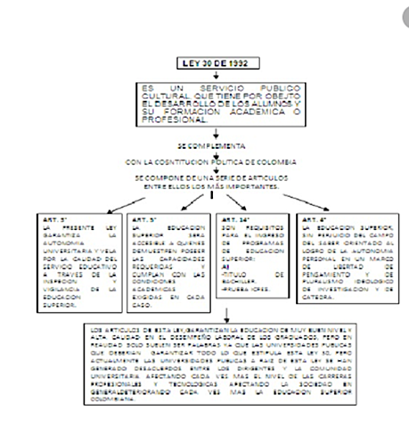 ¿Qué establece la Ley 30 de 1992?