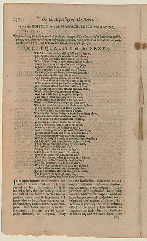 Alexia: “On the Equality of the Sexes” (1790): an essay by Judith Sargent Murray
