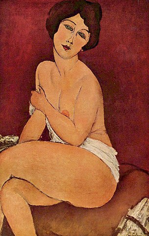 'Desnudo sentado en un diván' de Modigliani