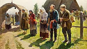 Russian serfs emancipated