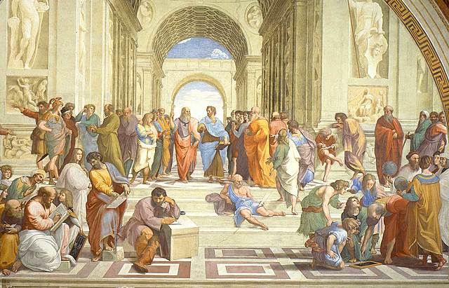 LA SCUOLA DI ATENE DI RAFFAELLO (1508-11, PRIMA STANZA VATICANA, ROMA)