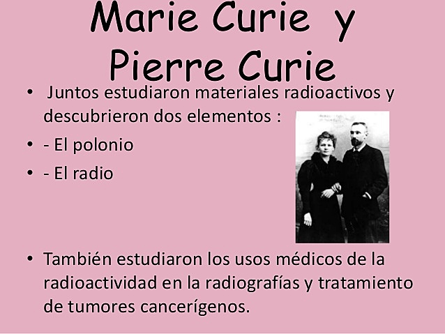 Marie y Pierre Curie