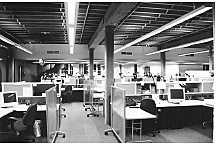 La caja de acero y vidrio