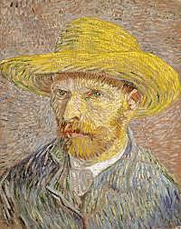 He completes Self Portrait with Straw Hat ,Cafe Terrace. He begins suffering from mental problems