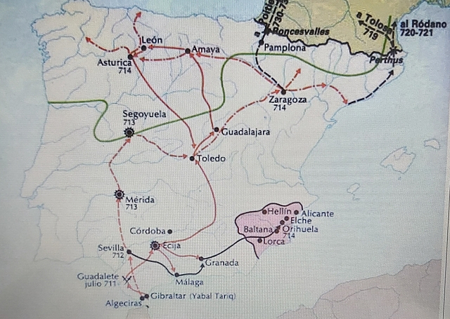 ocupació de la majoria de la península ibèrica