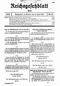 Gesetz gegen die Neubildung von Parteien