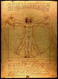 Creación de l'home de vitruvi de Leonardo da Vinci