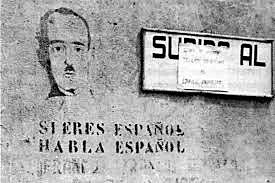 La repressió franquista cap a les llengües no castellanes.