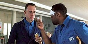 Forrest learns to play ping-pong