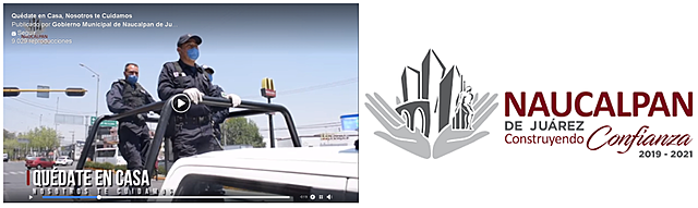 - Quédate en Casa, Nosotros te Cuidamos, El Gobierno de #Naucalpan y la Dirección General de Seguridad Ciudadana y Tránsito Municipal te piden que limites tus salidas y solo acudas a comprar alimentos, medicinas y artículos de primera necesidad.