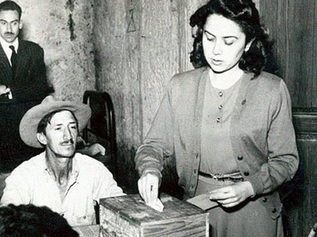 1929 Derecho a el voto en latino America