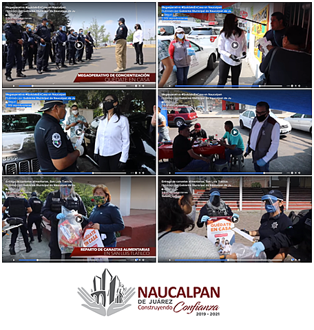 - Entrega de canastas alimentarias, San Luis Tlatilco - Megaoperativo #QuédateEnCasa en Naucalpan