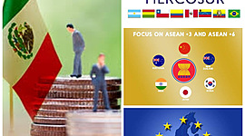 Timeline: TLCAN, MERCOSUR, UNIÓN EUROPEA, ASEAN+3