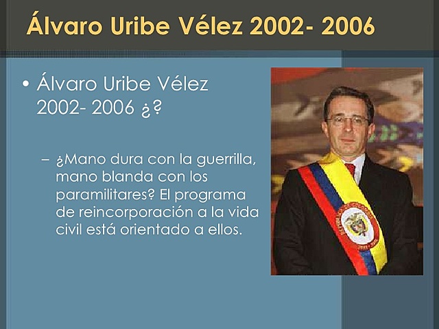 Uribe negoció un acuerdo de paz