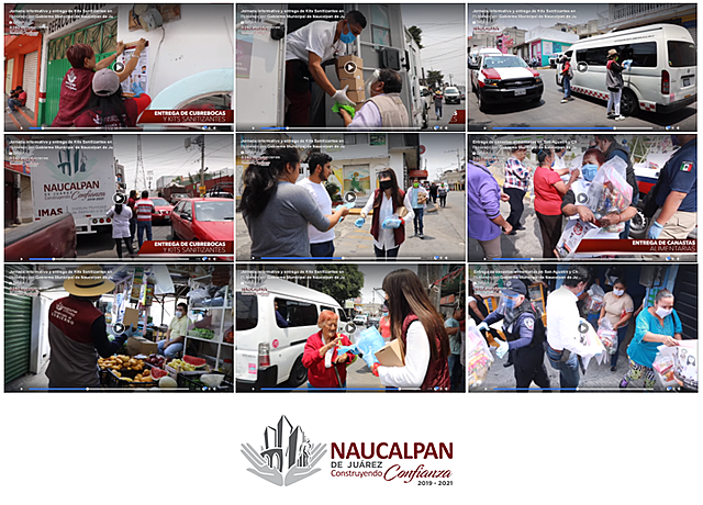 - Entrega de canastas alimentarias en San Agustín y Chamapa - Jornada informativa y entrega de Kits Sanitizantes en Naucalpan.