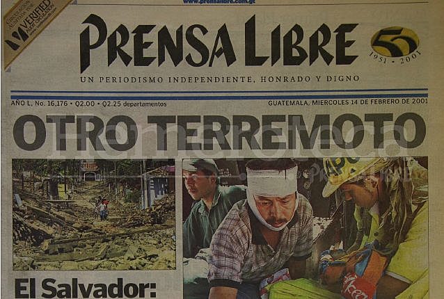 Tercer terremoto del 2001
