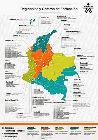 Centros de formación del SENA