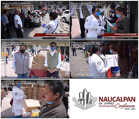 - Entrega de kits sanitizantes en San Mateo Nopala.