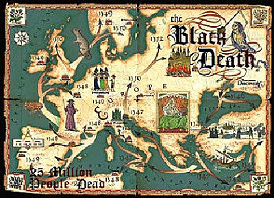 va arribar la Pesta. Mort de ¾ d’Europa.