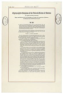 SE PROMULGA LA LEY DE DERECHOS CIVILES