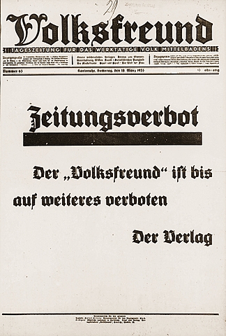Aufhebung der Pressefreiheit