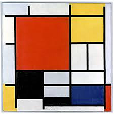 "Composición en rojo, amarillo y azul" Autor: Piet Mondrian