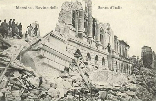 an earthquake demolishes Italy