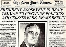 Death of Franklin D. Roosevelt