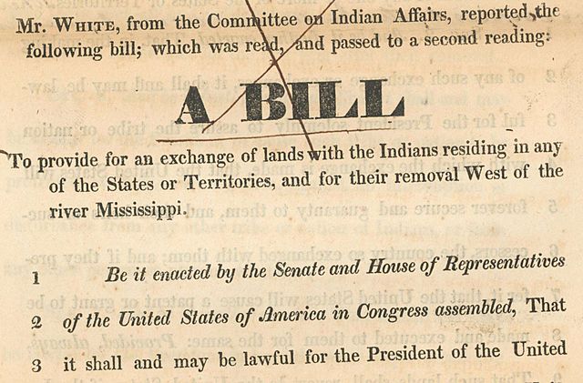 Indian Removal Act of 1830