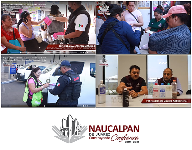 - Elaboración de Líquido Desinfectante Para Manos. - Reparto de Cubrebocas a la Ciudadanía en San Bartolo y Toreo