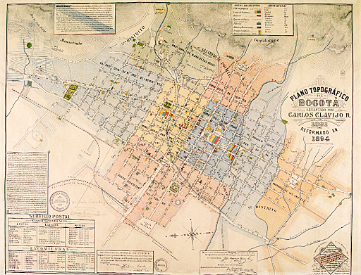 División administrativa de Bogotá por parroquias