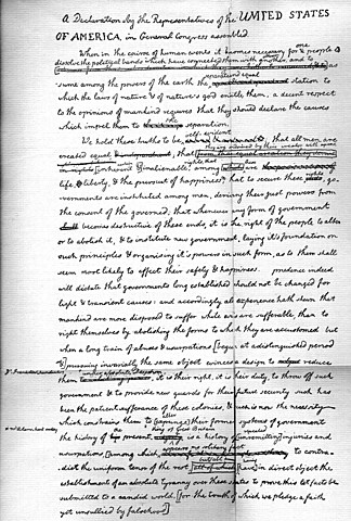 A kongresszus elfogadta a Thomas Jefferson által megfogalmazott  függetlenségi nyilatkozatot.