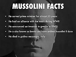 Facts about Mussolini