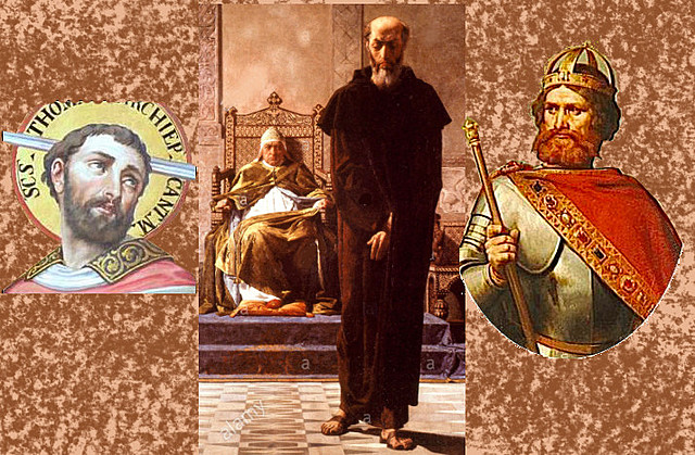 Arnaldo de Brescia / Federico Barbarroja / Adriano IV / Tomás Becket