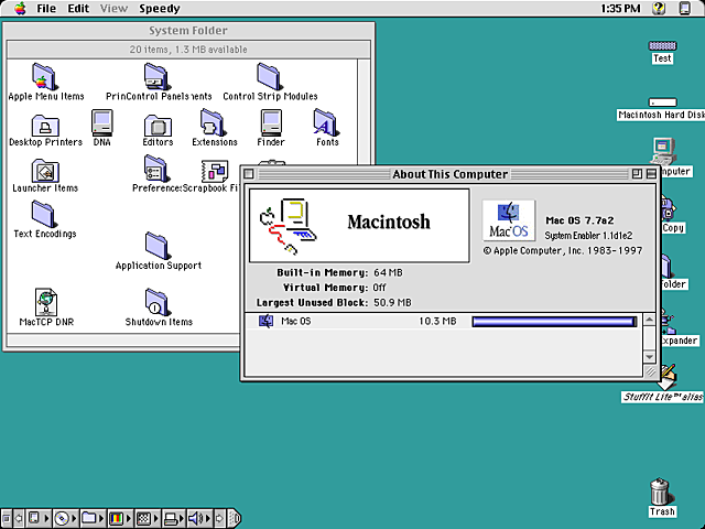 [Apple] Mac OS 7.7a2c5 "Speedy"