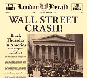 El crash de la bolsa de Wall Street
