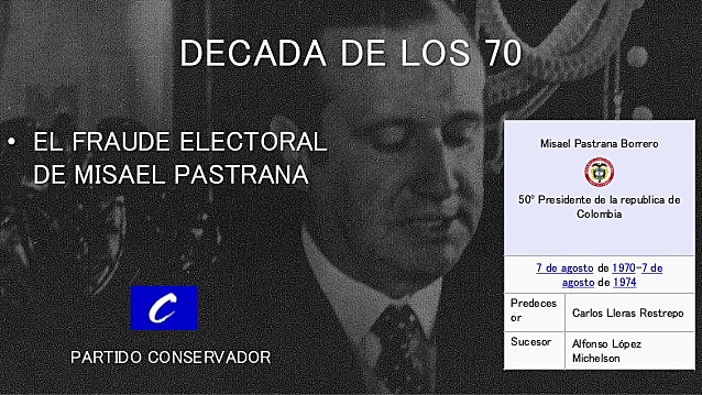En los 70 se evidencio el fraude en las elecciones, donde los candidatos usaban el periodico para hacer publica su imagen, el