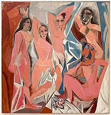 Picasso pinta Les senyoretes d’Avinyó (Les demoiselles d’Avignon).