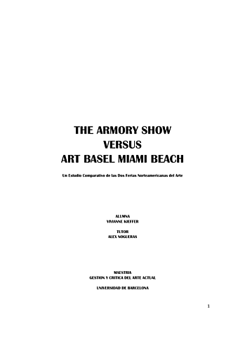 Té lloc l’Armory Show.