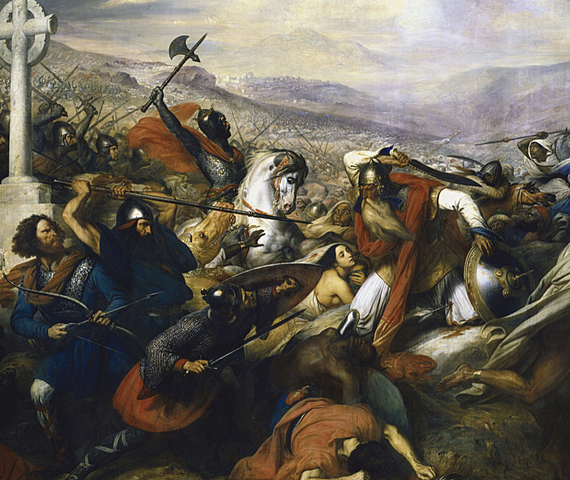 Batalla de poitiers ( 733 d.c- 11 de octubre  732 d.c )