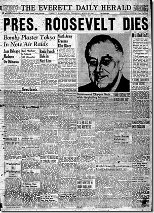 La mort de Roosevelt