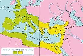 División del imperio romano